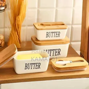 Butter Dish With Lid and Knife for Countertop