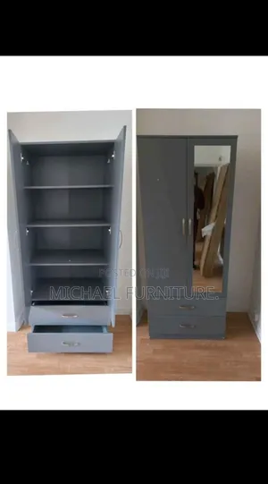 Top Quality 32 by 6 Wardrobe With 2 Drawers and Mirror