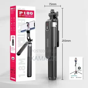 P180 Selfie Stick Wireless, Rechargeable Bluetooth Remote