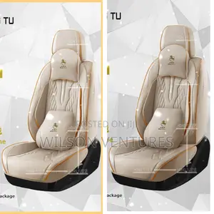 Plain Cream Color 5 Seater Car Seat Cover