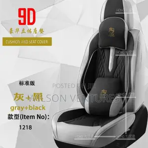 New 5 Seater Leather Car Seat Gray Abs Black