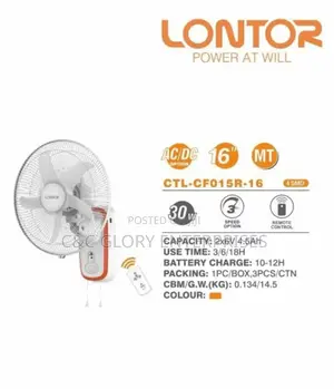 Lontor Rechargeable Wall Fan