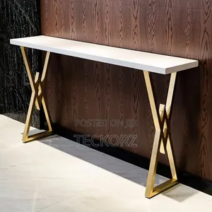 Multifunctional Gold Plated X-Base Metal Table