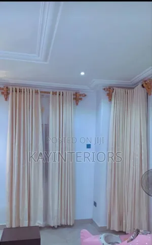 Cream Colour Curtains With Quality Pipe