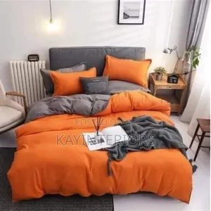 Burnt Orange Plain Duvet Set