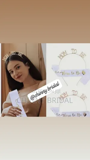 Mom to Be Sash and Crown for Baby Shower