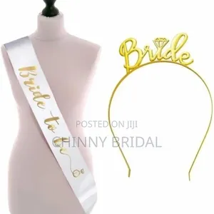 BRIDE TO BE Bridal Shower Crown and Sash