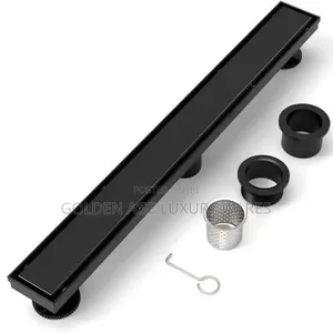 Black Tiles Insert Floor Drain 60cm