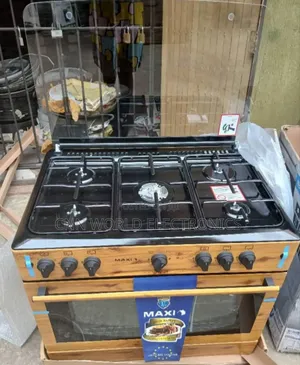 Quality Maxi 5 Burners Automatic Gas Cooker Oven Blue Flame