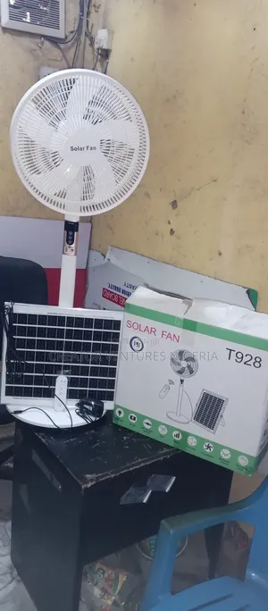 Solar Dc/Ac Rechargeable Standing Fan, Lithium Battery, 16"
