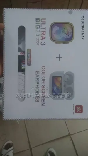 I-730 Ultra 3 Max Smartwatch 10in1 With LCD Earbuds