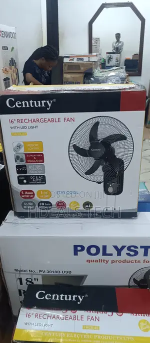 Lastest- Century 16inches Rechargeable Fan