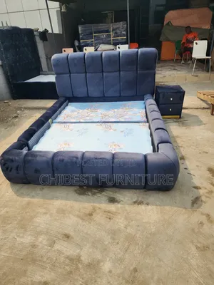 Family Size 5by6 Bed Frame With Side Drawer.