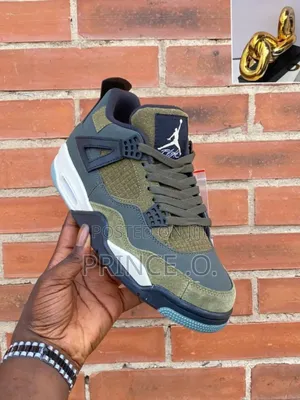 Green and White Sole Air Jordan Sneakers