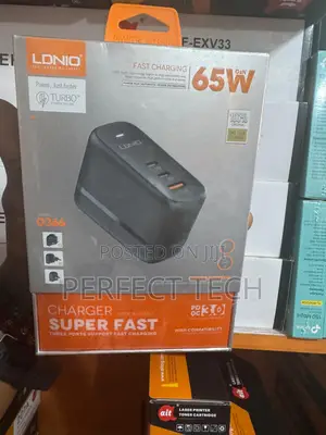 LDNIO 65w Super Fast Adapter With Double Type-C Port Usb