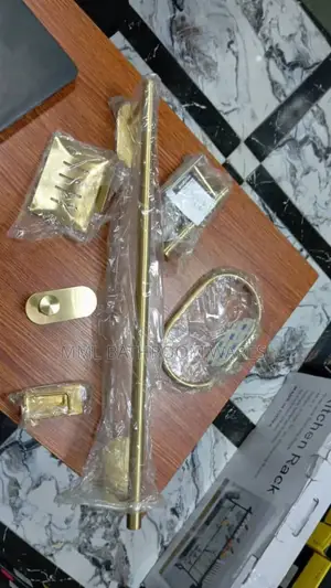 6pcs Gold Bathroom and Toilet Assesories