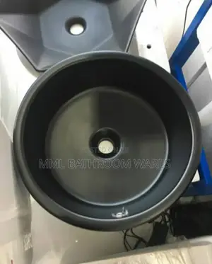 Black Round Countertop Basin