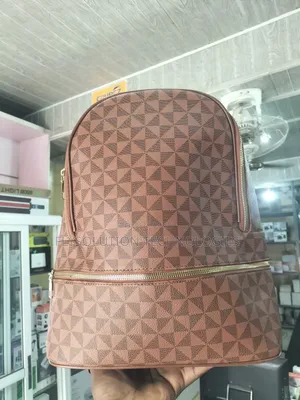 Multipurpose Women Backpack With Creative Patterns - Brown