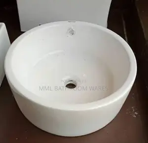 White Round Countertops Basins