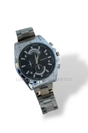 Silver Color Metal Band Men's Watch