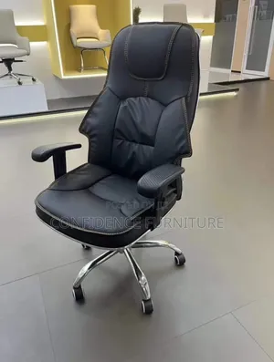 Pure Leather Executive Office Ergonomic Swivel Chair