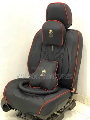 Black With Shades of Red Car Seat Cover