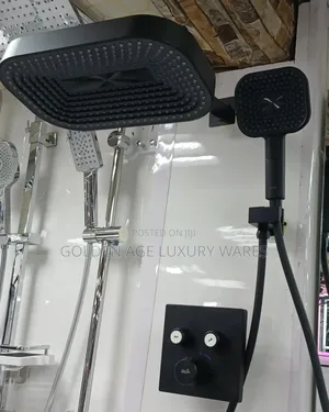 Button Conduit Shower Black