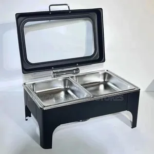 Quality Luxury Stainless Steel Black Chaffing Dish.