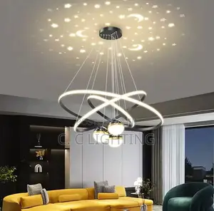 Modern Led Pendant Light Nordic Black Golden Chandelier