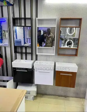 Portable Hanging Cabinet Basin With Mirrors