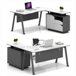 1.6 Meters L-Shape Metal Office Desk