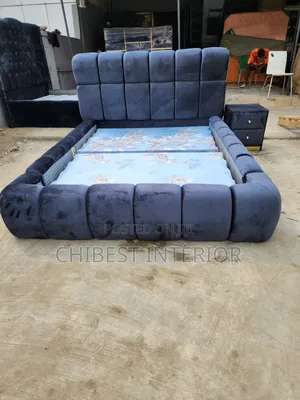 Unique Grey Coloured Padded 5by6 Bed Frame