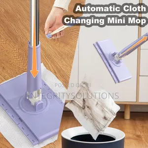 Automatic Cloth Changing Mini Mop, Push-Pull Handle