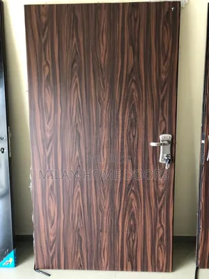 1060 Single Leaf Isreali Security Door Cherry Color