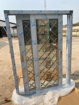 2.1m by 1.2m Gold Sliding Glass Doors