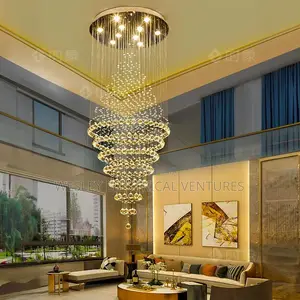 7ft Rain Drop Crystal Chandelier Light