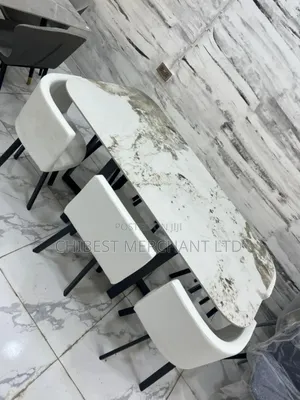 Marble Dining Table With Six Cjairs