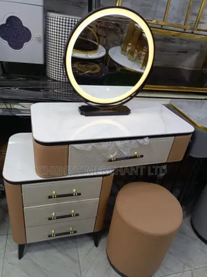 Classic Console Dressing Mirror and Chair