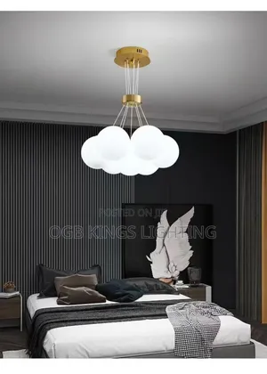 White LED Chandelier for Living Room Hanging Light