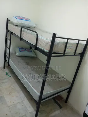 Black Metal Bunk Bed 6*3 Feet.It Is Detachable.