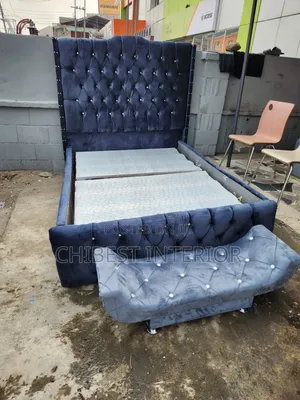 Queen Size Upholstery Padded Bed Set