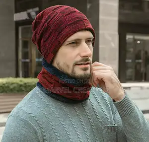 Winter Beanie Hats Scarf Set Warm Knit Hat Cap Neck Warmer