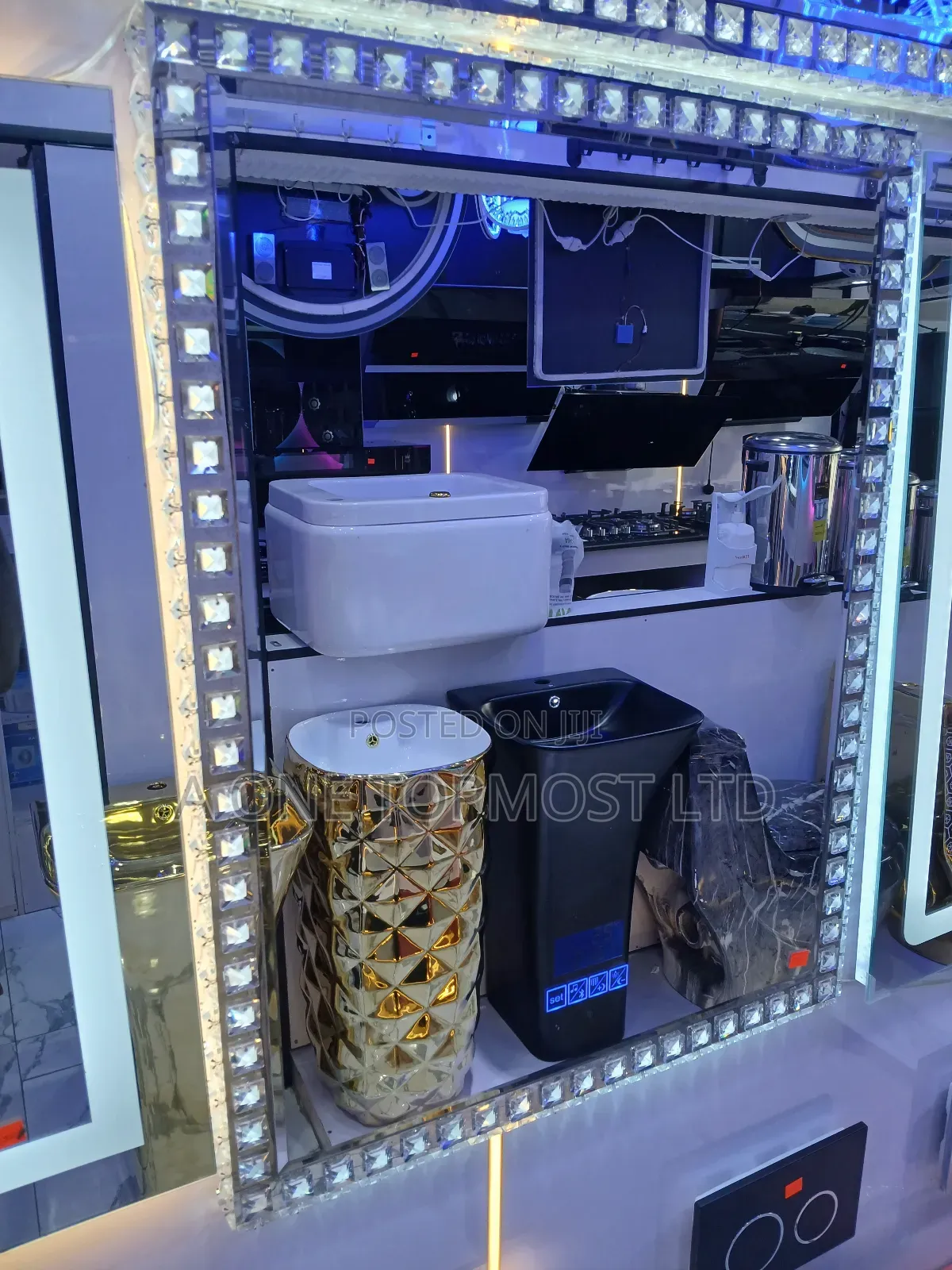 Crystal Led Mirror + Bluetooth +Time