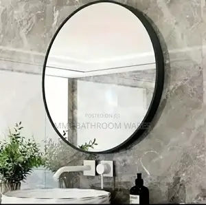 Round Wall Mounted Mirror Black Frame Wall Decor Mirrors