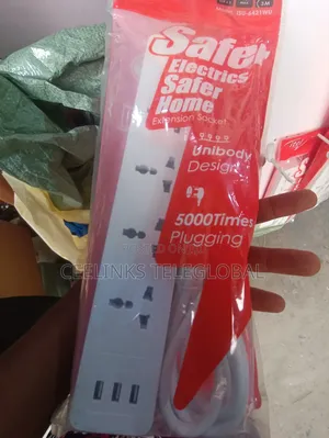 Itel 4 Sockets Extension Box Power Strip With 3 USB