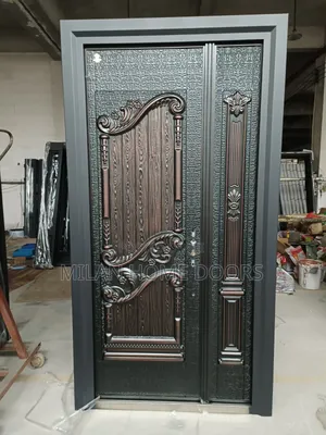 2.4m by 1.2m Extra Height Copper Security Door Map Design