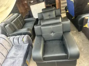 A Quality Black Leather Sofa
