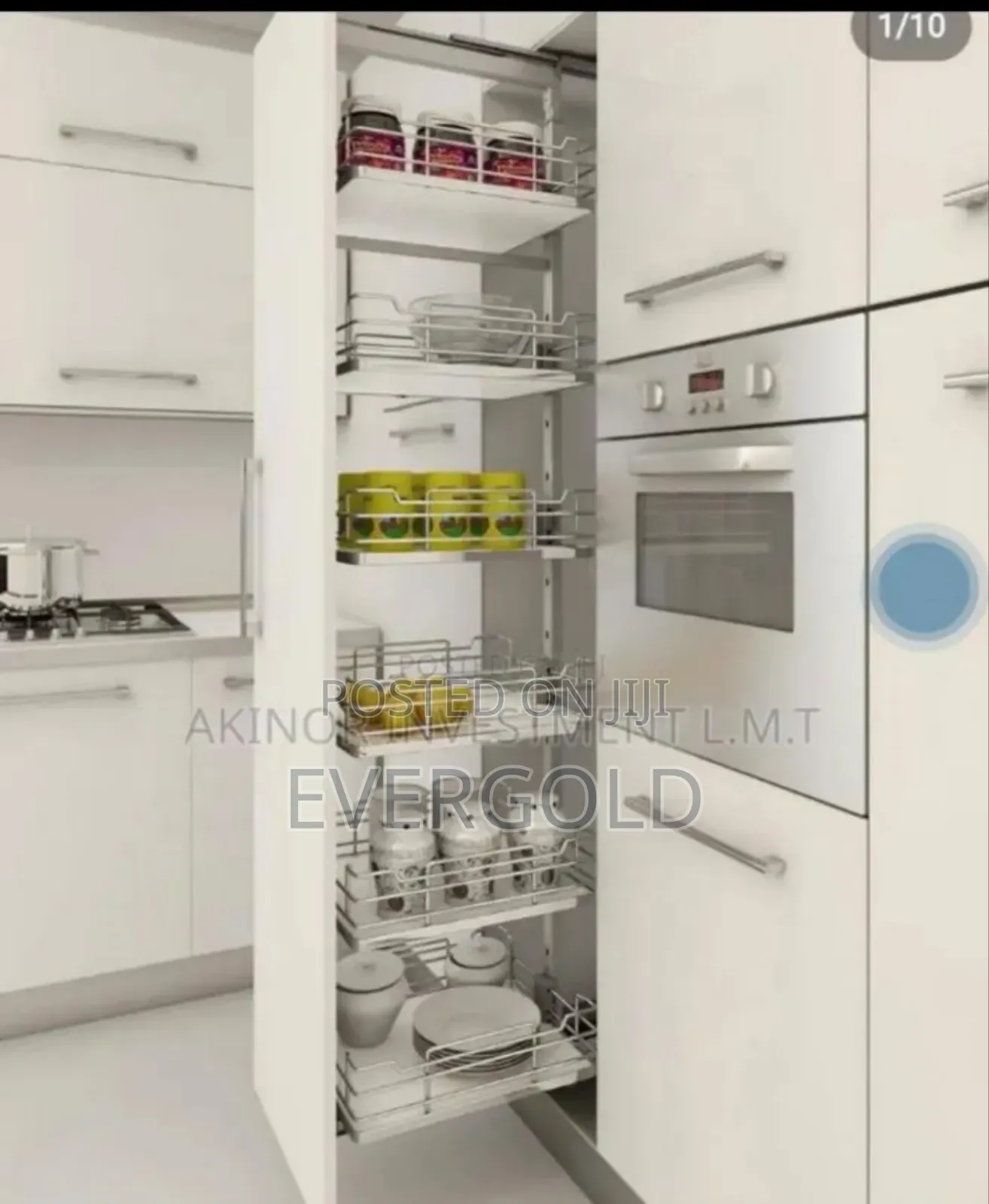 Pull Out Pantry Available With Complete Accessories