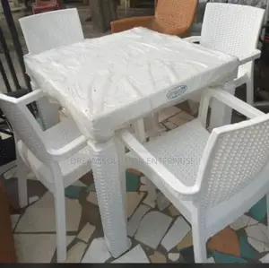 White Restaurant Chair and Table