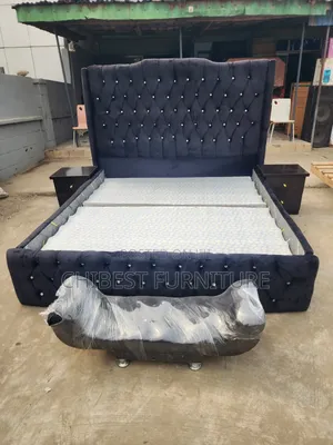 6by6 Luxury Bed Frame With Footrest and Side Drawers.